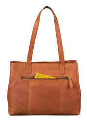 Benthill Damen Tasche Leder - Handtasche aus echtem Rindsleder - Große Schultertasche mit Reißverschluss - Vintage Umhängetasche XL