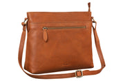 Benthill Handtasche Damen Leder - Tasche aus echtem Rindsleder - Schultertasche mit Reißverschluss - Vintage Umhängetasche