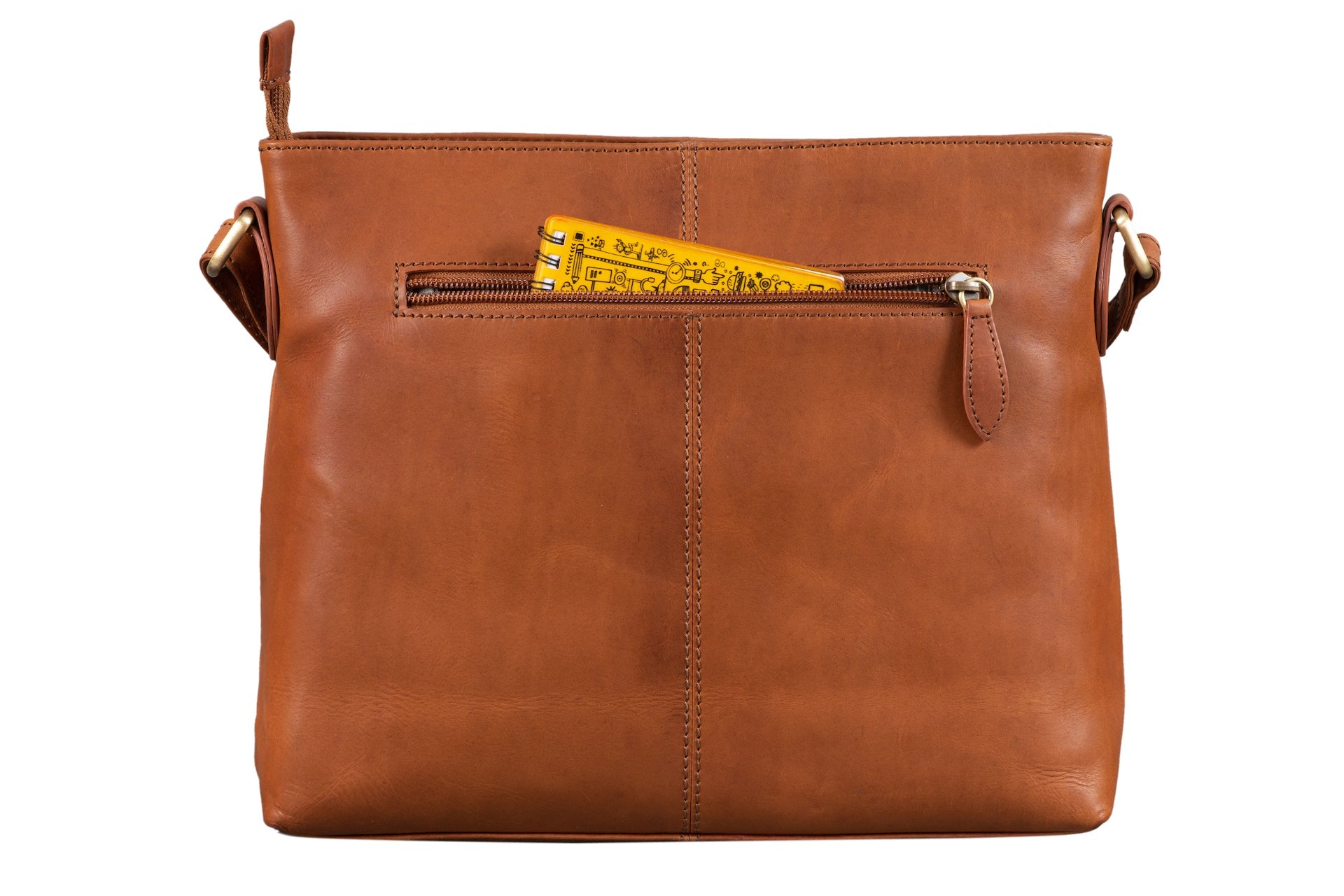 Benthill Handtasche Damen Leder - Tasche aus echtem Rindsleder - Schultertasche mit Reißverschluss - Vintage Umhängetasche
