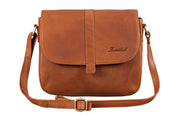 Benthill Damen Tasche aus Echt-Leder - Handtasche aus Rindsleder - Schultertasche mit Reißverschluss - Vintage Umhängetasche