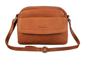 Benthill Damen Tasche aus Echt-Leder - Umhängetasche aus Rindsleder - Handtasche mit Reißverschluss - Vintage Frauen Schultertasche