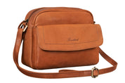Benthill Damen Tasche aus Echt-Leder - Umhängetasche aus Rindsleder - Handtasche mit Reißverschluss - Vintage Frauen Schultertasche