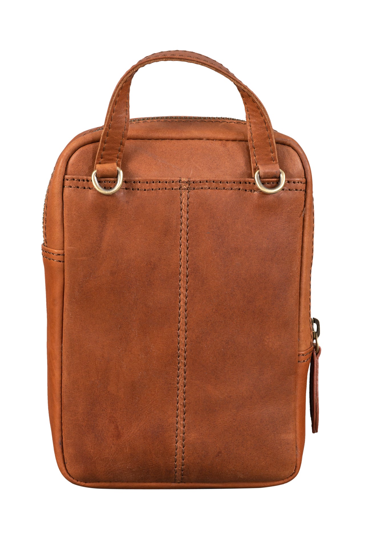 Benthill Wandertasche Echt-Leder - Tasche aus Rindsleder - Umhängetasche mit Reißverschluss - Kleine Schultertasche / Bag Beutel