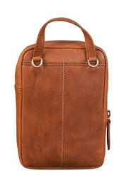 Benthill Wandertasche Echt-Leder - Tasche aus Rindsleder - Umhängetasche mit Reißverschluss - Kleine Schultertasche / Bag Beutel