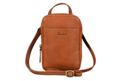 Benthill Wandertasche Echt-Leder - Tasche aus Rindsleder - Umhängetasche mit Reißverschluss - Kleine Schultertasche / Bag Beutel