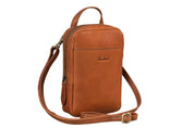Benthill Wandertasche Echt-Leder - Tasche aus Rindsleder - Umhängetasche mit Reißverschluss - Kleine Schultertasche / Bag Beutel