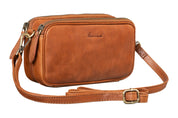 Benthill Reisetasche aus echtem Leder - Reisebrieftasche - Umhängetasche aus Rindsleder - Organizer / Bag Beutel mit viel Platz - Schultertasche - Umhängetasche