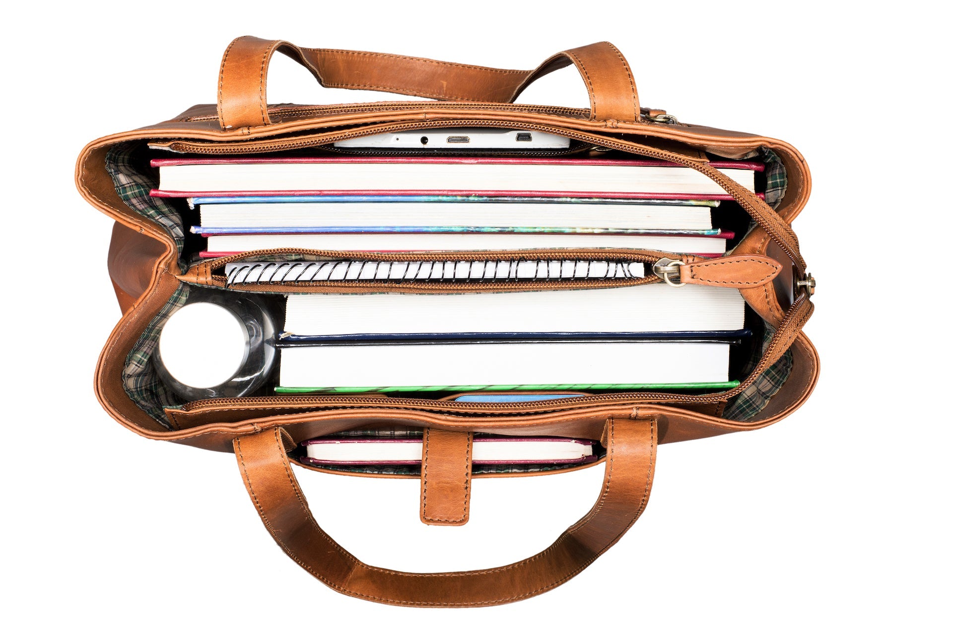 Benthill Damen Tasche Leder - Handtasche aus echtem Rindsleder - Große Schultertasche mit Reißverschluss - Vintage Umhängetasche XL