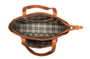 Benthill Damen Shopper Leder - Handtasche aus echtem Rindsleder - Tasche mit Reißverschluss - Schultertasche / Ledertasche - Vintage Umhängetasche