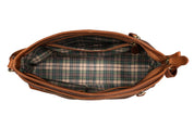 Benthill Handtasche Damen Leder - Tasche aus echtem Rindsleder - Schultertasche mit Reißverschluss - Vintage Umhängetasche