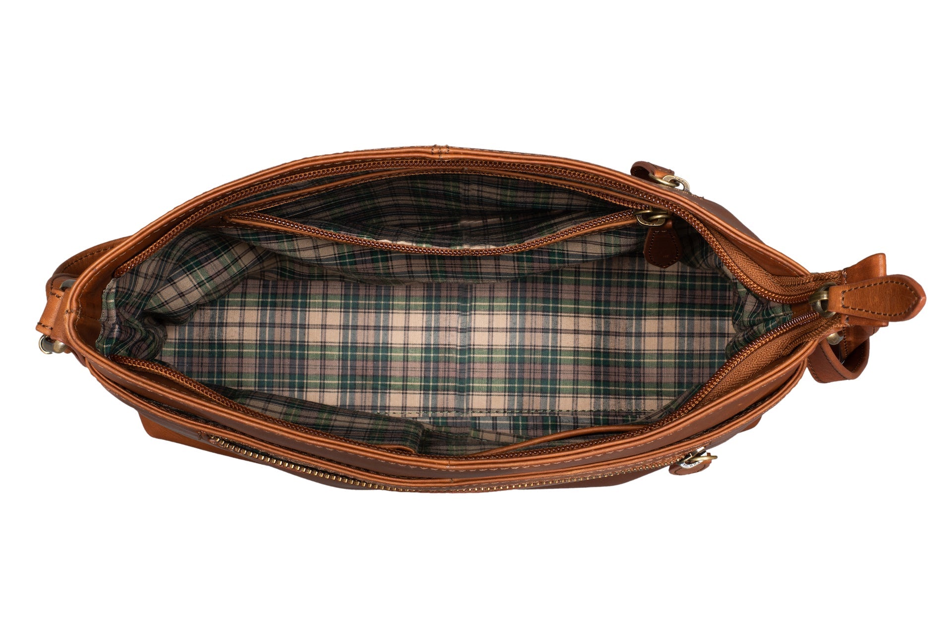Benthill Handtasche Damen Leder - Tasche aus echtem Rindsleder - Schultertasche mit Reißverschluss - Vintage Umhängetasche