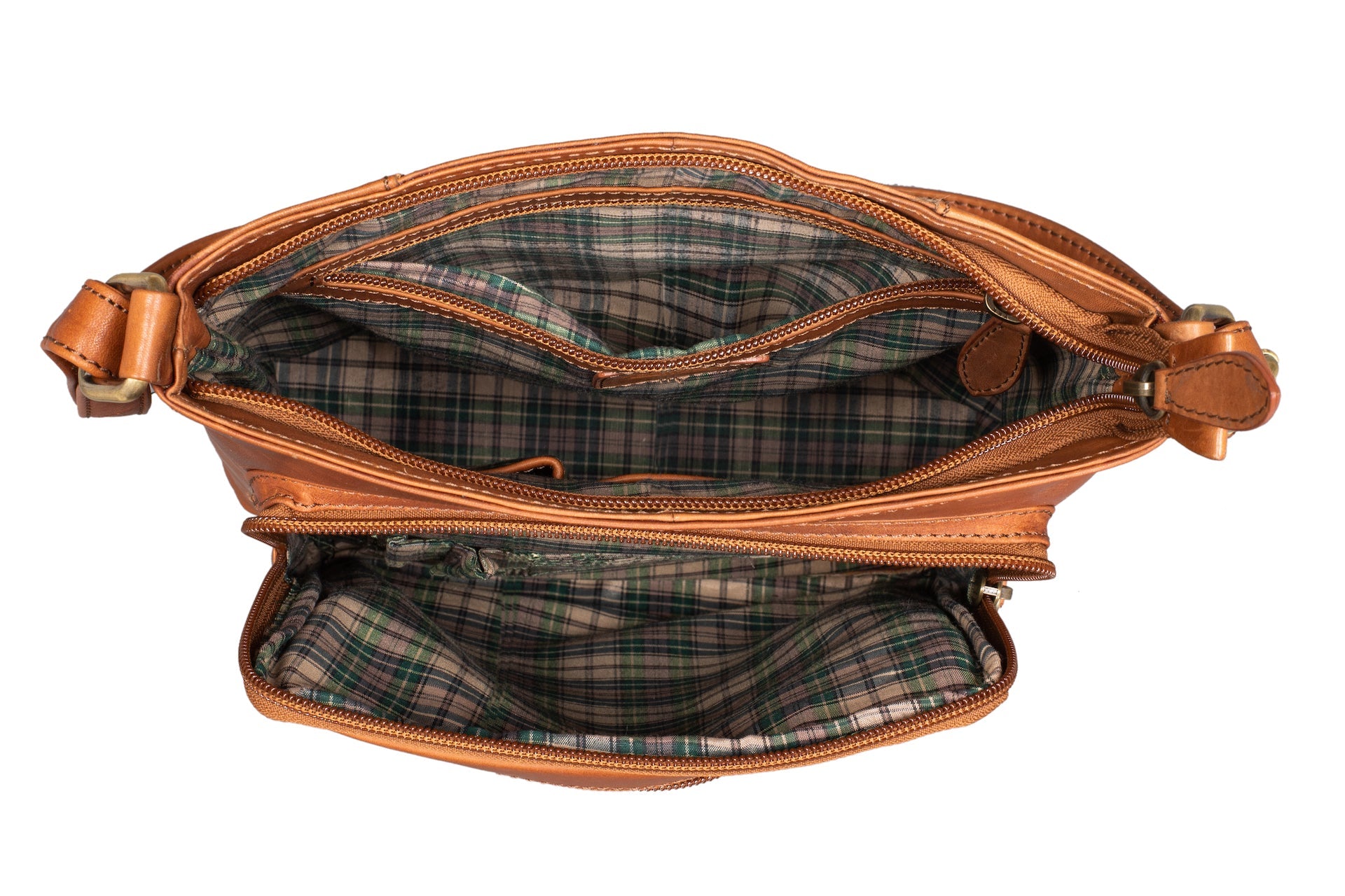 Benthill Damen Shopper Leder - Tasche aus echtem Rindsleder - Handtasche mit Reißverschluss - Schultertasche / Ledertasche - Vintage Umhängetasche
