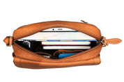 Benthill Damen Tasche aus Echt-Leder - Umhängetasche aus Rindsleder - Handtasche mit Reißverschluss - Vintage Frauen Schultertasche