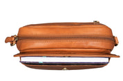 Benthill Damen Tasche aus Echt-Leder - Umhängetasche aus Rindsleder - Handtasche mit Reißverschluss - Vintage Frauen Schultertasche