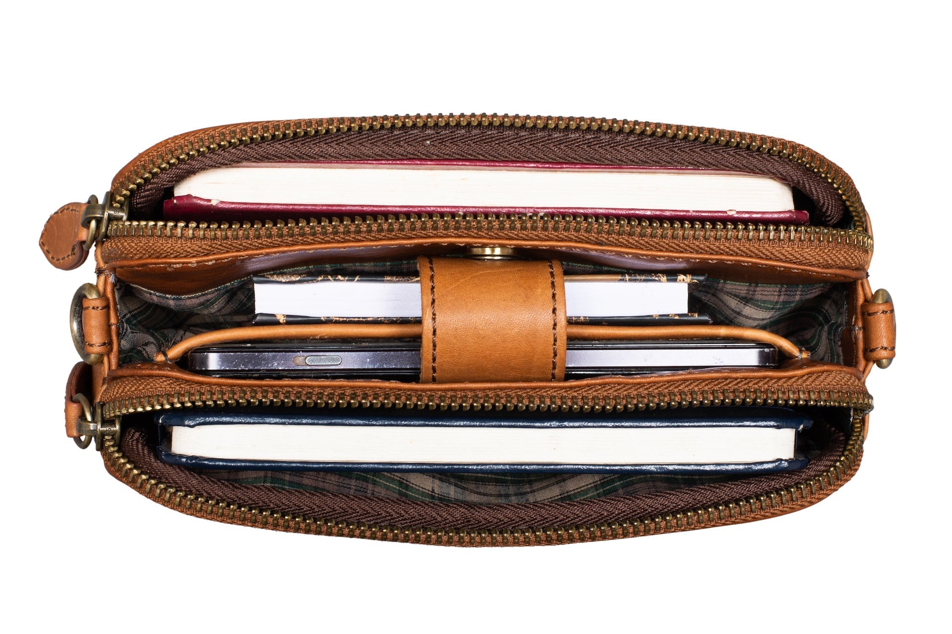 Benthill Reisetasche aus echtem Leder - Reisebrieftasche - Umhängetasche aus Rindsleder - Organizer / Bag Beutel mit viel Platz - Schultertasche - Umhängetasche