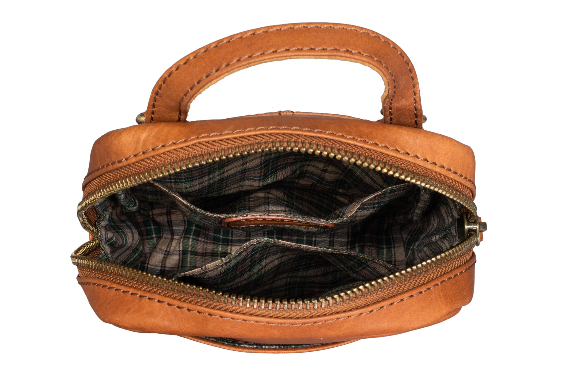 Benthill Wandertasche Echt-Leder - Tasche aus Rindsleder - Umhängetasche mit Reißverschluss - Kleine Schultertasche / Bag Beutel