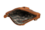 Benthill Umhängetasche Leder Vintage - Tasche aus Rindsleder - Wandertasche mit Reißverschluss - Schultertasche - Kleine Tasche
