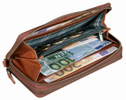 Benthill Geldbörse Groß Leder | Grosses Portemmonnaie mit RFID Schutz | Hochwertiges Rindsleder Portmonee Gross mit vielen Kartenfächern inkl. Geschenkbox
