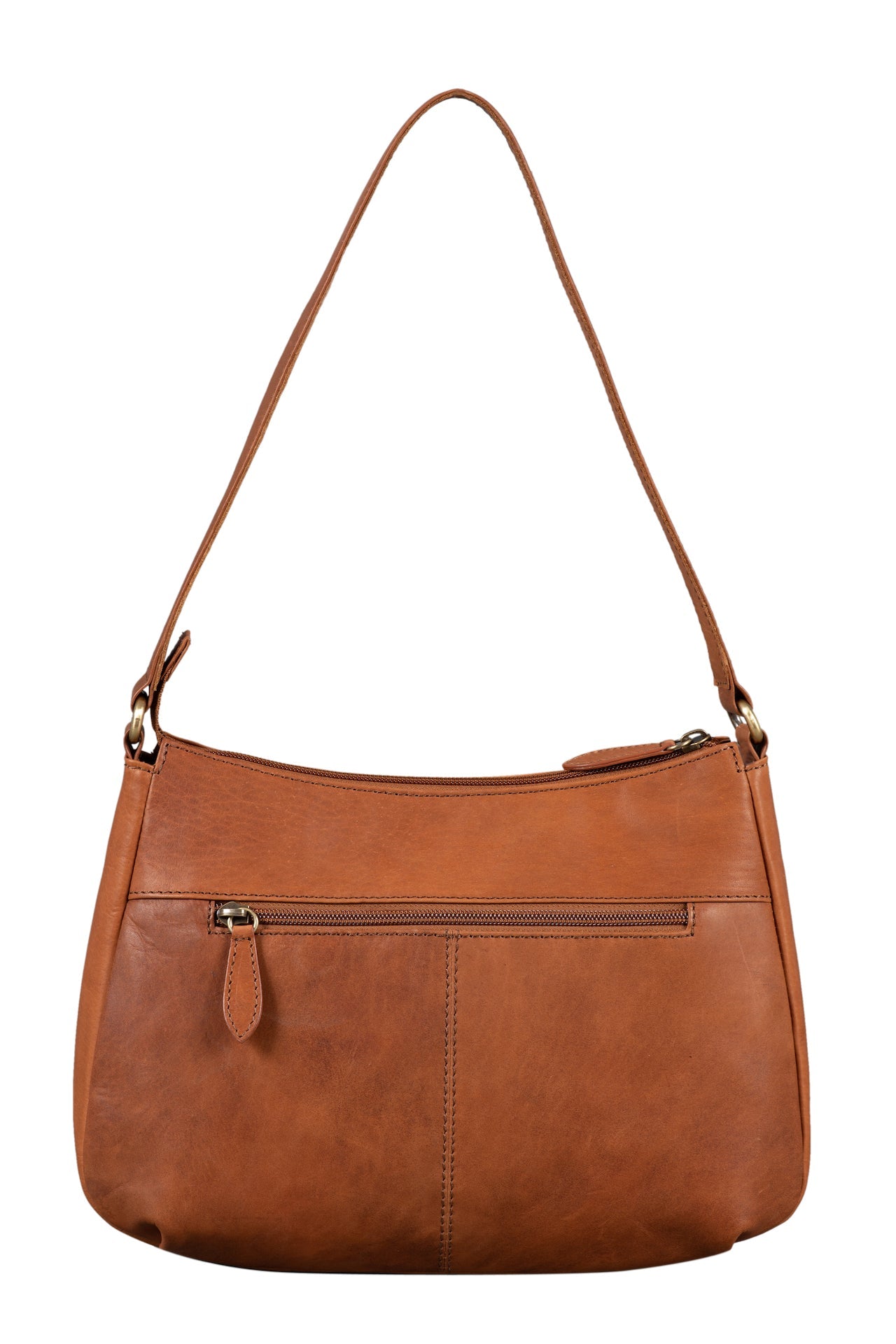 Benthill Handtasche Damen Leder - Damentasche aus Rindsleder - Echt Leder Schultertasche mit Reißverschluss - Vintage Umhängetasche