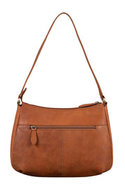Benthill Handtasche Damen Leder - Damentasche aus Rindsleder - Echt Leder Schultertasche mit Reißverschluss - Vintage Umhängetasche