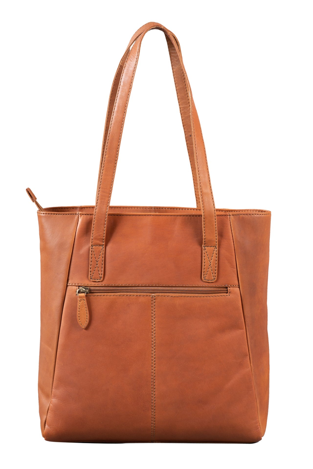 Benthill Damen Shopper Leder - Umhängetasche aus echtem Rindsleder - Handtasche mit Reißverschluss - Schultertasche / Ledertasche - Vintage Tasche