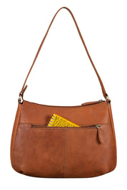 Benthill Handtasche Damen Leder - Damentasche aus Rindsleder - Echt Leder Schultertasche mit Reißverschluss - Vintage Umhängetasche