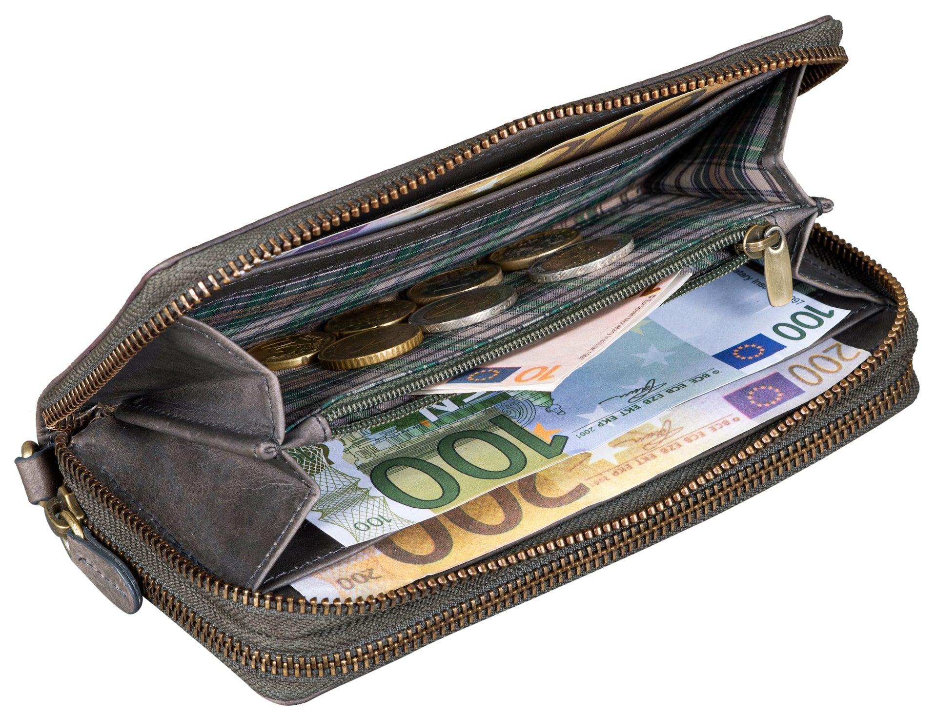 Benthill Geldbörse Groß Leder | Grosses Portemmonnaie mit RFID Schutz | Hochwertiges Rindsleder Portmonee Gross mit vielen Kartenfächern inkl. Geschenkbox