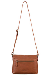 Benthill Damen Handtasche aus Echt-Leder - Schultertasche aus Rindsleder - Tasche mit Reißverschluss - Vintage Ledertasche / Umhängetasche