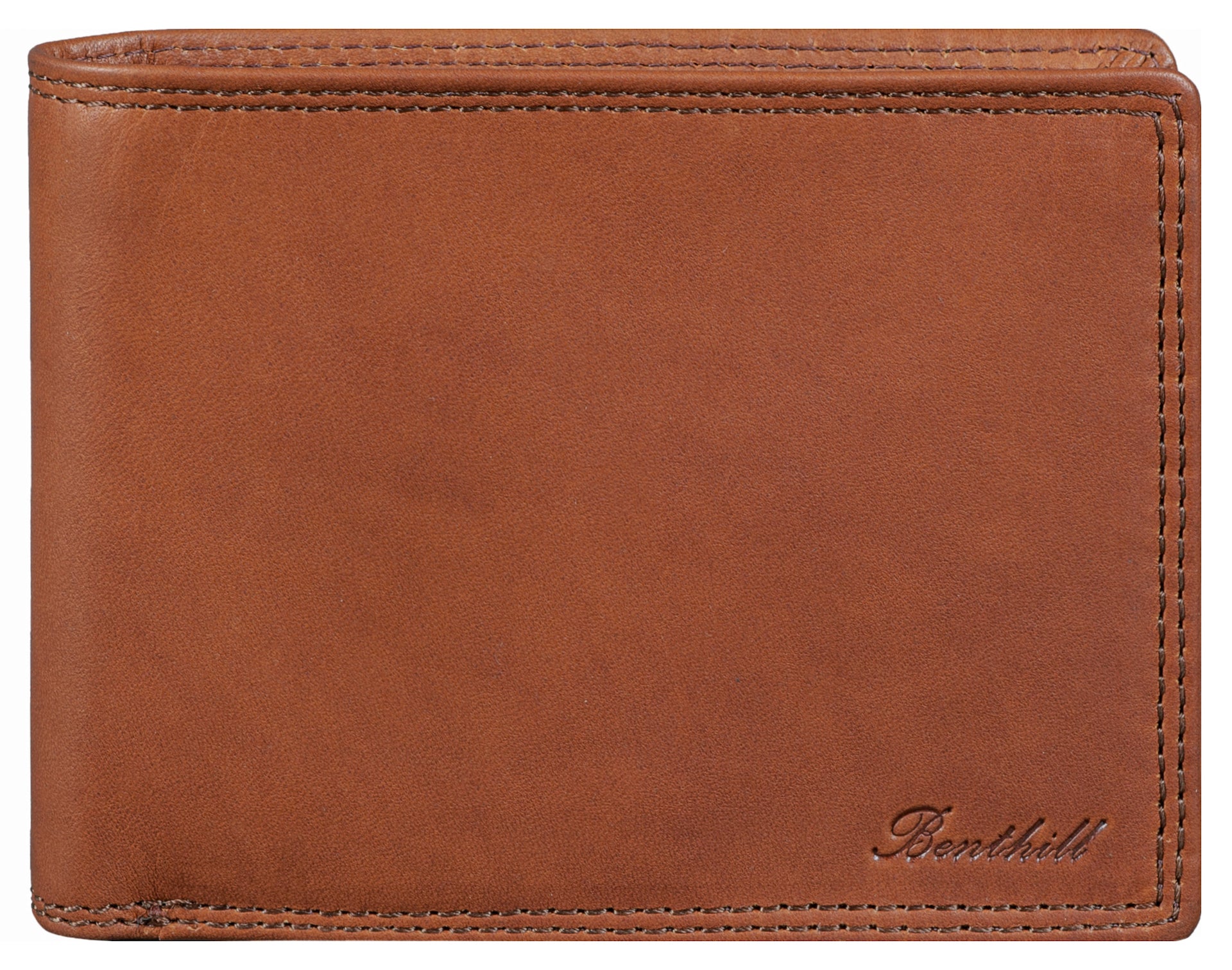 Benthill Herren Geldbörse aus Echt-Leder - Geldbeutel mit RFID-Schutz - Großes Portemonnaie für Herren - Vintage Leder