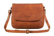 Benthill Handtasche Damen Leder - Umhängetasche aus Rindsleder - Schultertasche aus echtem Leder mit Reißverschluss - Vintage Bag Beutel