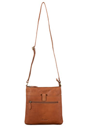 Benthill Umhängetasche Damen Leder - Shopper aus Rindsleder - Handtasche mit Reißverschluss - Schultertasche / Bag Beutel - Ledertasche