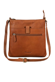 Benthill Umhängetasche Damen Leder - Shopper aus Rindsleder - Handtasche mit Reißverschluss - Schultertasche / Bag Beutel - Ledertasche