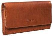 Benthill Leder Reisebrieftasche - Schmale Dokumententasche - RFID Echt Leder Geldbörse / Travel Wallet - Reise Portemonnaie