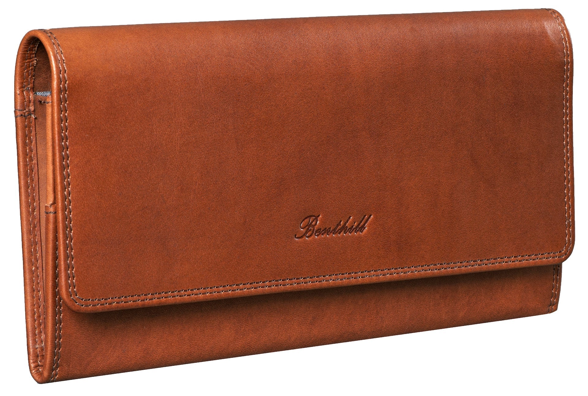 Benthill Leder Reisebrieftasche - Schmale Dokumententasche - RFID Echt Leder Geldbörse / Travel Wallet - Reise Portemonnaie