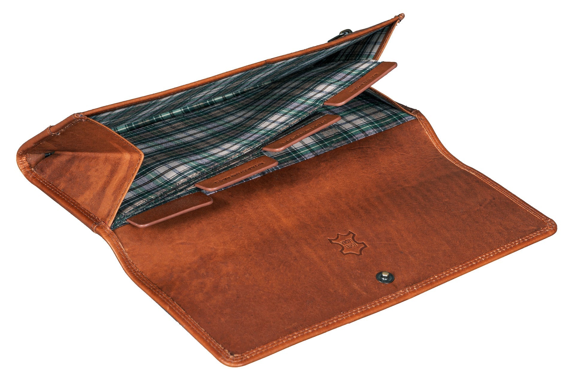 Benthill Leder Reisebrieftasche - Schmale Dokumententasche - RFID Echt Leder Geldbörse / Travel Wallet - Reise Portemonnaie