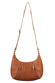 Benthill Damen Handtasche Leder - Damentasche aus Rindsleder - Umhängetasche mit Reißverschluss - Vintage Frauen Schultertasche