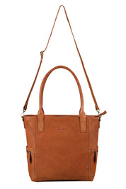 Benthill Damen Shopper Leder - Umhängetasche aus echtem Rindsleder - Handtasche mit Reißverschluss - Schultertasche / Vintage Tasche