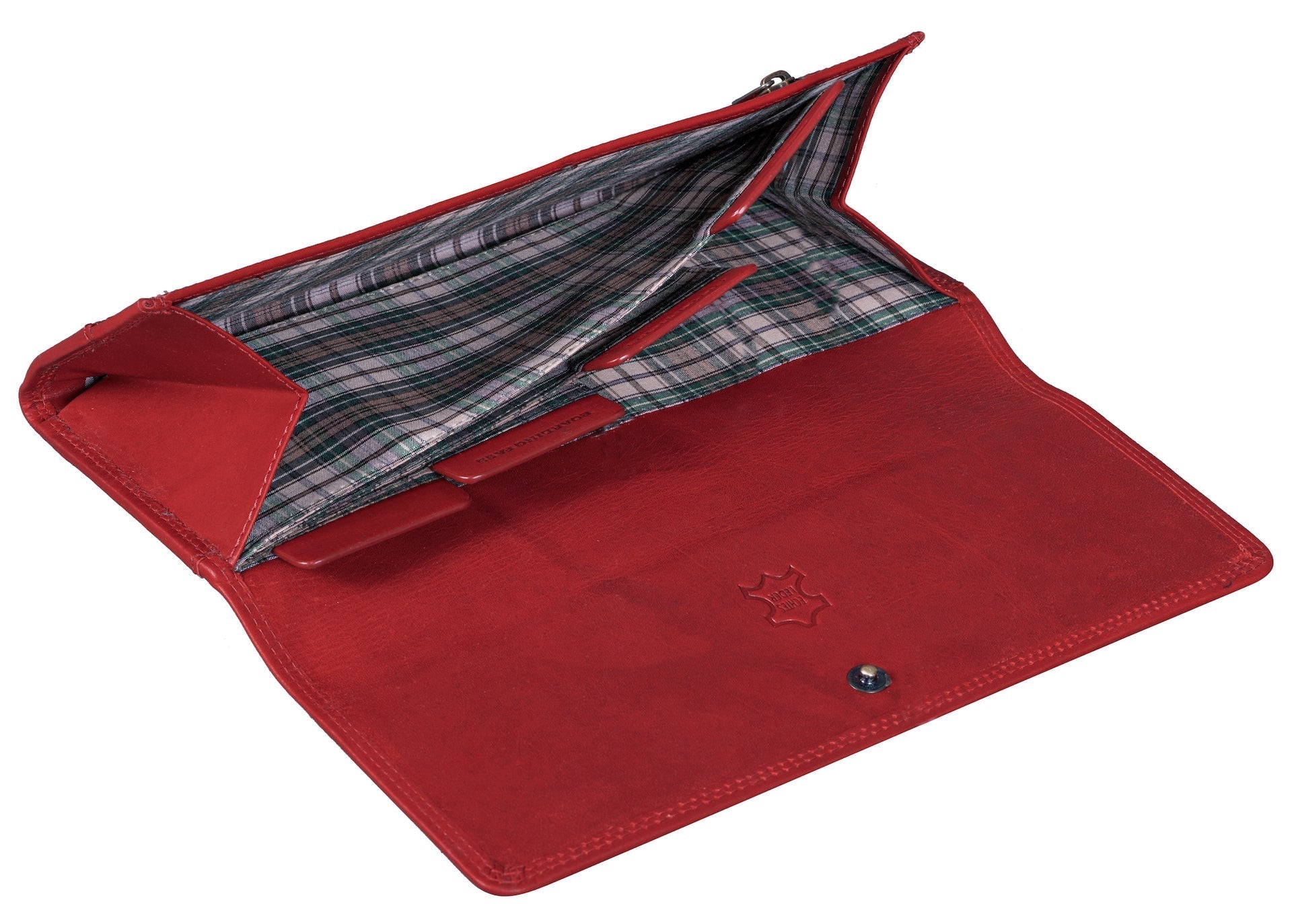 Benthill Leder Reisebrieftasche - Schmale Dokumententasche - RFID Echt Leder Geldbörse / Travel Wallet - Reise Portemonnaie