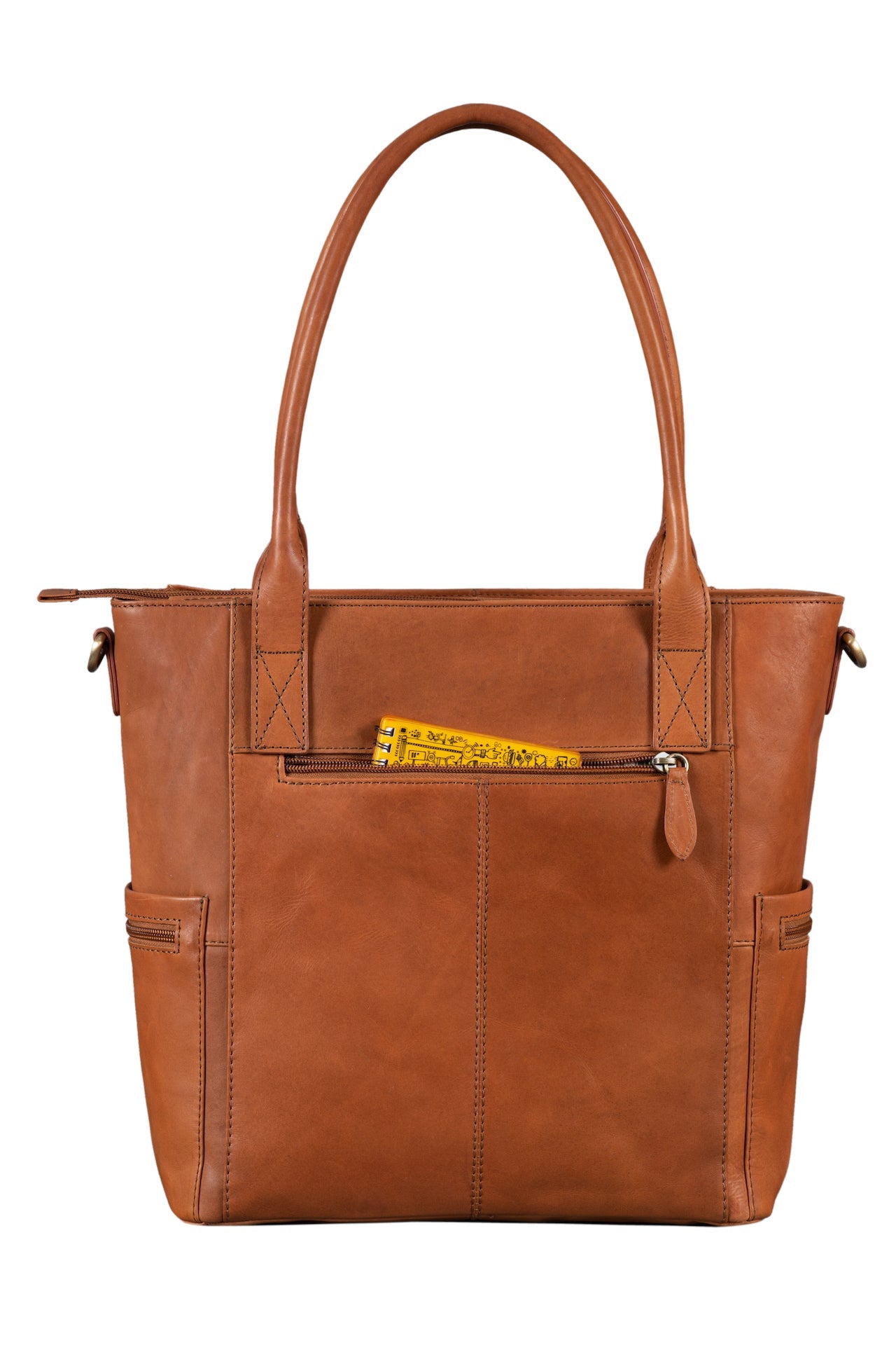Benthill Damen Shopper Leder - Umhängetasche aus echtem Rindsleder - Handtasche mit Reißverschluss - Schultertasche / Vintage Tasche