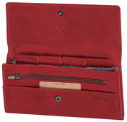 Benthill Leder Reisebrieftasche - Schmale Dokumententasche - RFID Echt Leder Geldbörse / Travel Wallet - Reise Portemonnaie