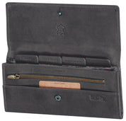 Benthill Leder Reisebrieftasche - Schmale Dokumententasche - RFID Echt Leder Geldbörse / Travel Wallet - Reise Portemonnaie