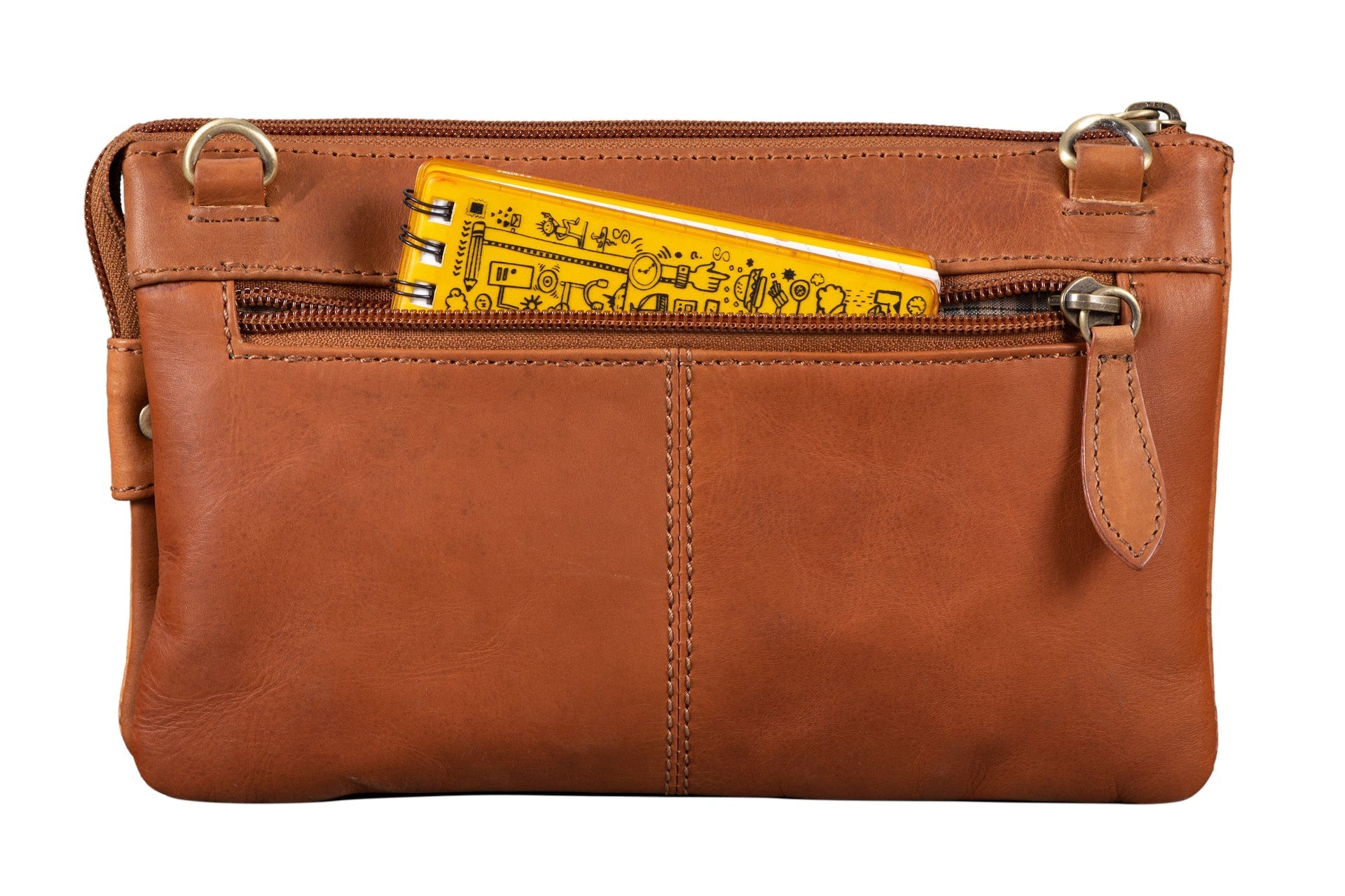 Benthill Leder Umhängetasche - Reisebrieftasche aus echtem Rindsleder - Schultertasche mit Reißverschluss - Oragnizer / Ledertasche - Herren / Damen