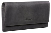 Benthill Leder Reisebrieftasche - Schmale Dokumententasche - RFID Echt Leder Geldbörse / Travel Wallet - Reise Portemonnaie