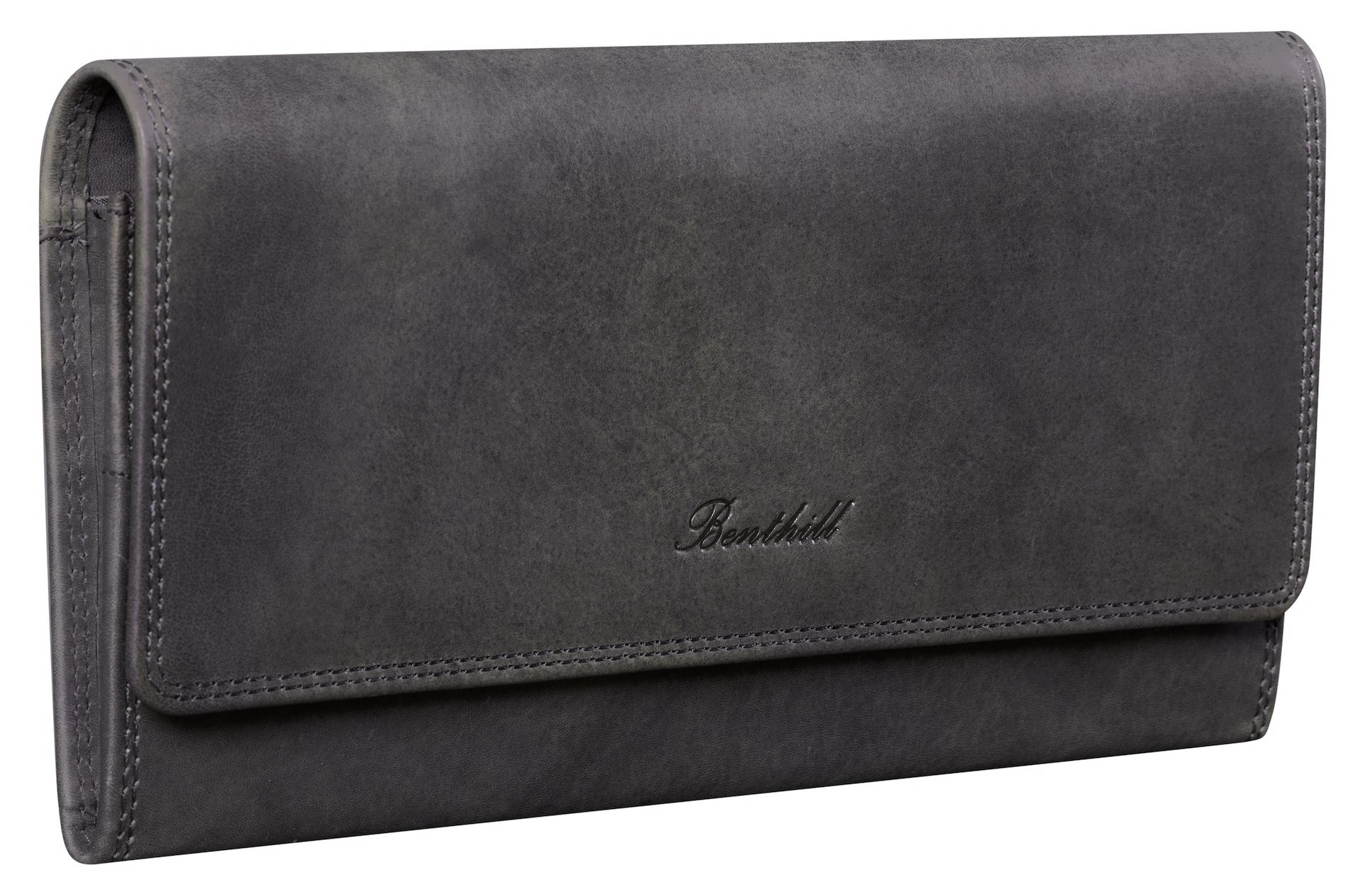 Benthill Leder Reisebrieftasche - Schmale Dokumententasche - RFID Echt Leder Geldbörse / Travel Wallet - Reise Portemonnaie