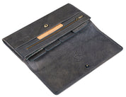 Benthill Leder Reisebrieftasche - Schmale Dokumententasche - RFID Echt Leder Geldbörse / Travel Wallet - Reise Portemonnaie