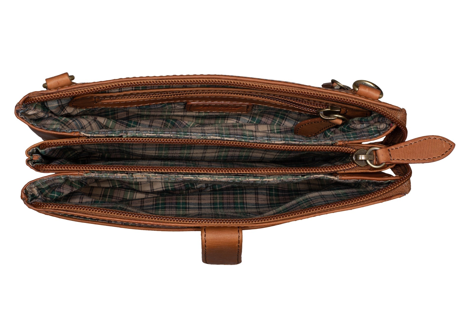 Benthill Leder Umhängetasche - Reisebrieftasche aus echtem Rindsleder - Schultertasche mit Reißverschluss - Oragnizer / Ledertasche - Herren / Damen