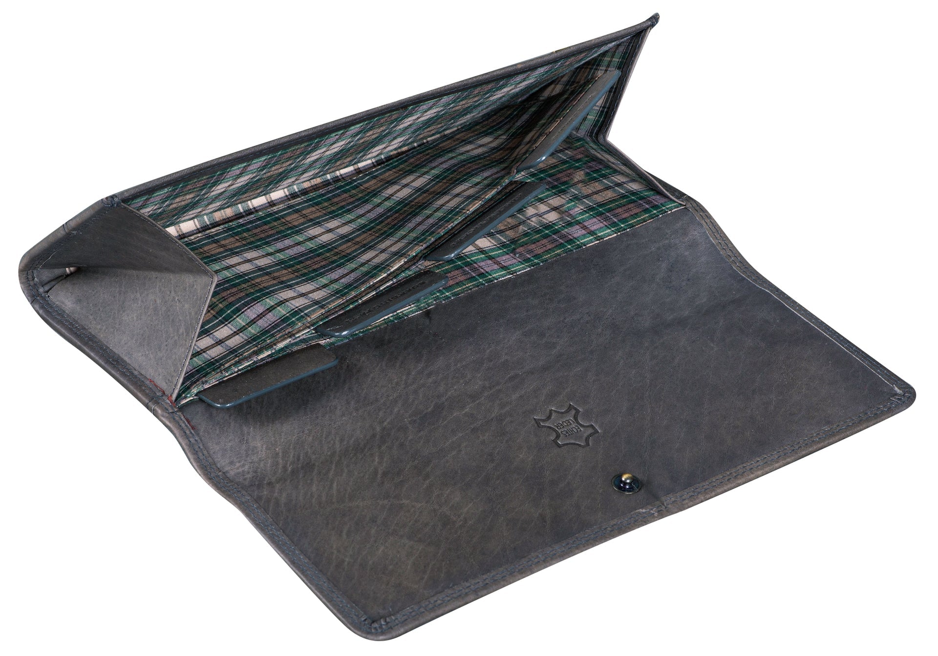 Benthill Leder Reisebrieftasche - Schmale Dokumententasche - RFID Echt Leder Geldbörse / Travel Wallet - Reise Portemonnaie