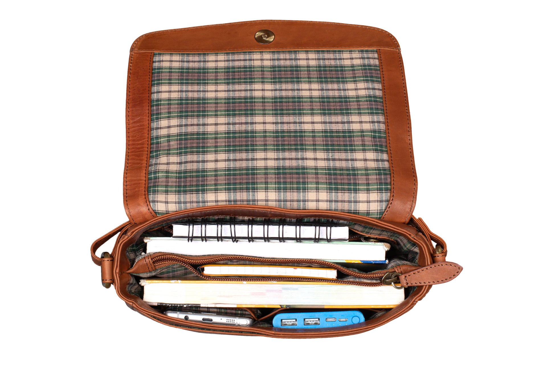 Benthill Handtasche Damen Leder - Umhängetasche aus Rindsleder - Schultertasche aus echtem Leder mit Reißverschluss - Vintage Bag Beutel