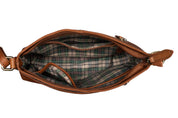 Benthill Damen Shopper Leder - Umhängetasche aus echtem Rindsleder - Handtasche mit Reißverschluss - Schultertasche / Ledertasche - Vintage Tasche