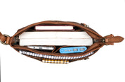 Benthill Damen Handtasche aus Echt-Leder - Schultertasche aus Rindsleder - Tasche mit Reißverschluss - Vintage Ledertasche / Umhängetasche
